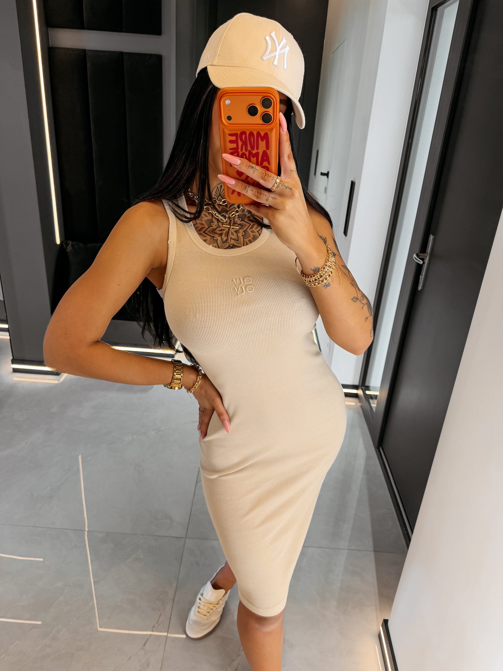 SALEM DRESS BEIGE