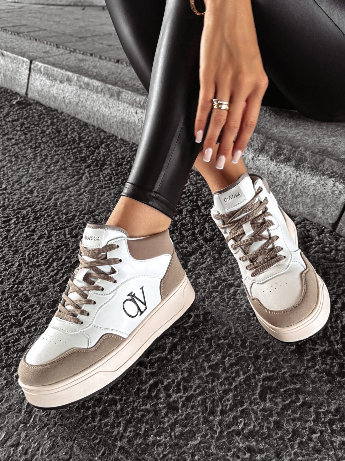 CARMINE SNEAKERS, BEIGE &amp; ECRU